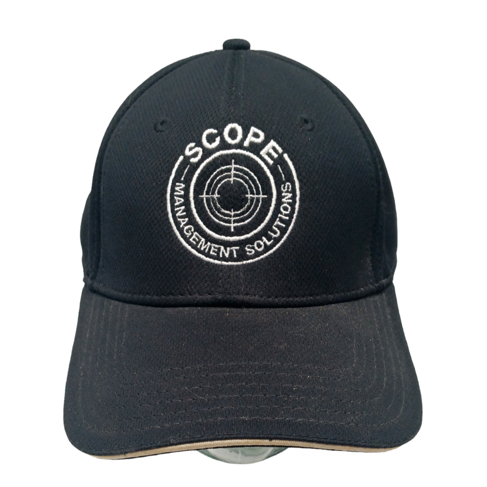 OTTO BLACK SCOPE MANAGEMENT SOLUTIONS BASEBALL MENS CAP‎ HAT HOOK & LOOP STRAP